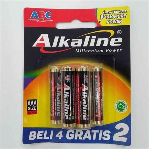 Promo Baterai Abc Alkaline Aaa 6 Pcs Pack Hitam Diskon 29 Di Seller