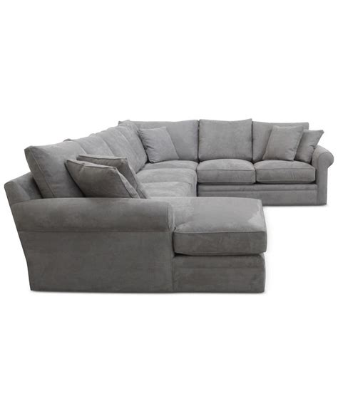 Furniture Closeout Doss Ii 4 Pc Fabric Chaise Sectional Sofa Macys
