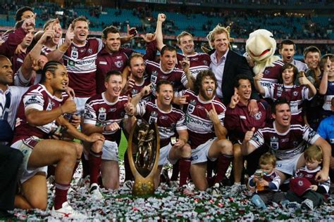 Buying a ticket to see the manly sea eagles play on home soil in brookvale? Manly Sea Eagles players celebrate with the trophy after ...