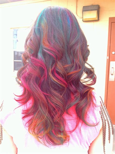 If you love pink, why not go for it? I LOVE my new rainbow highlights! My stylist used teal ...