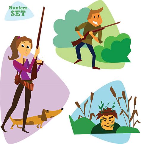 Best Cartoon Hunter Illustrations Royalty Free Vector Graphics And Clip