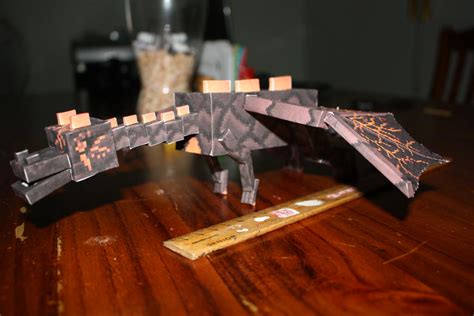 Minecraft Papercraft Nether Dragon Wip Completed By Tigereyes6302 On