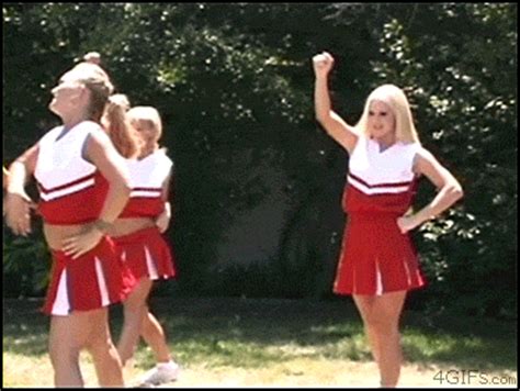 Crazy Gifs Cheerleaders Spin
