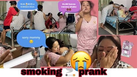 Smoking Cigarette Prank On Mom Gone Wrong She Cried Youtube