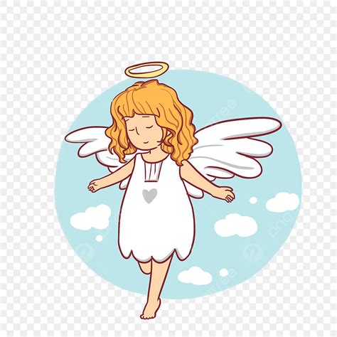 Little Angel White Transparent Cartoon Lovely Little Angel Angel