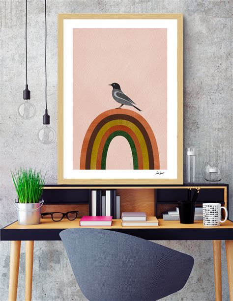 Rainbow Bird Art Print By Bestart Limited Edition From 299