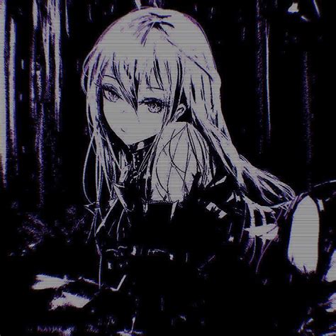 Anime Icon Dark Purple Aesthetic Dark Anime Girl Cybergoth Anime