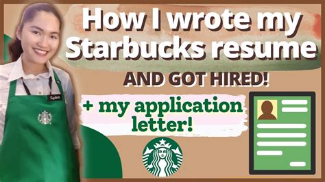 How to create a Starbucks resume + Application Letter | Starbucks