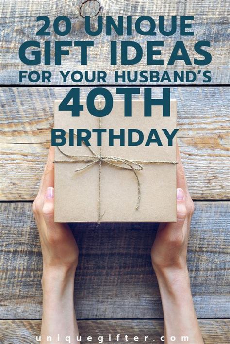 These gift suggestions for ladies turning 40 will make your spouse smile on her special day. 40 Gift Ideas for your Husband's 40th Birthday | 40th bday ...