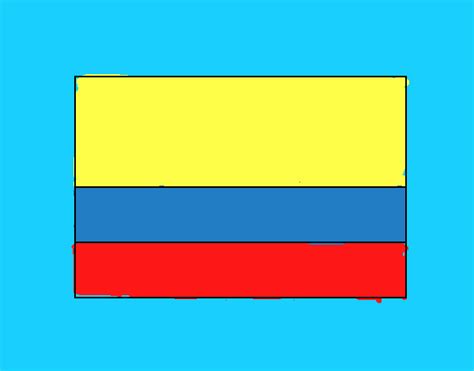 Dibujo De Banderaa De Colombia Pintado Por En Dibujos Net El D A