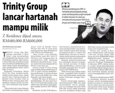 Our community offers excellent floor plans and a prime location. Trinity Group Lancar Hartanah Mampu Milik - Trinity Group