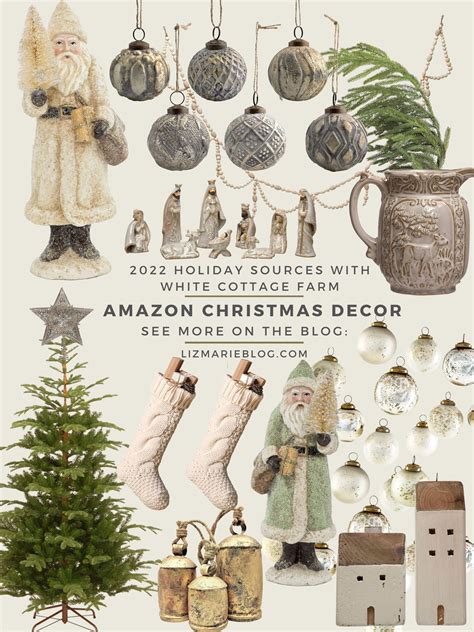 Christmas Decor Finds From Amazon - Cozy Cottage Farmhouse Christmas Decor - Liz Marie Blog