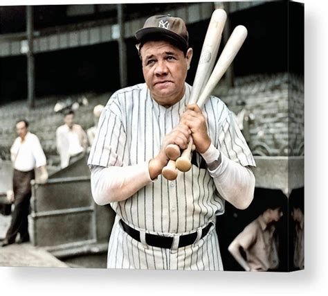 babe ruth canvas print canvas art by marvin blaine with images canvas prints babe ruth