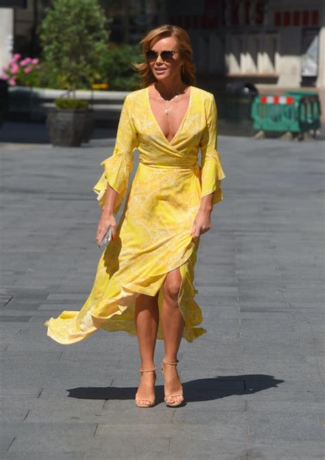 Amanda Holden Displays Her Pokies In A Yellow Dress 67 Photos