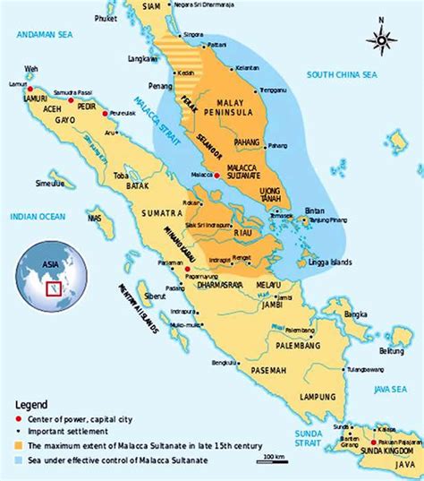 Picture Information Map Of Malacca Sultanate