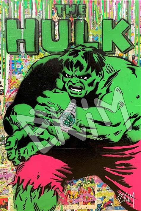 The Hulk Wearing The Rolex Hulk Street Art Graffiti On Comics And