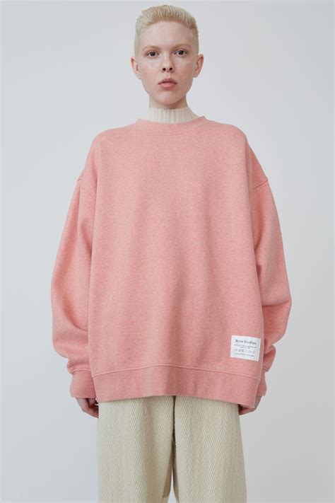 Acne Studios Crewneck Sweatshirt Pink Melange 2021 Kıyafet Lüks