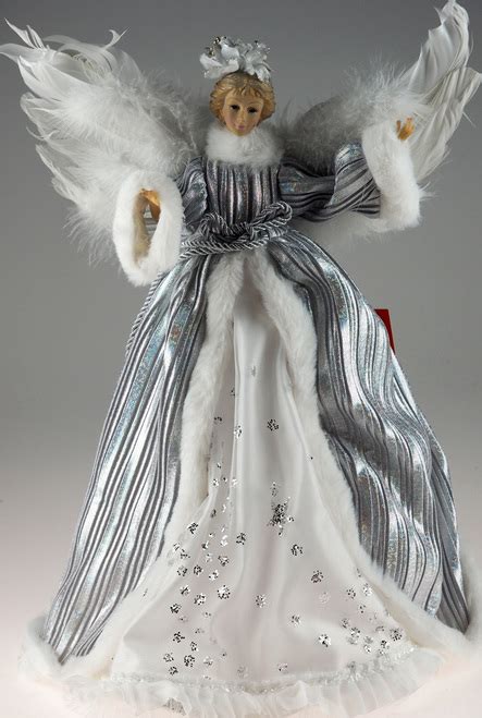 Xl 40cm Silver Christmas Angel Fairy Ornament Or Large Tree Topper