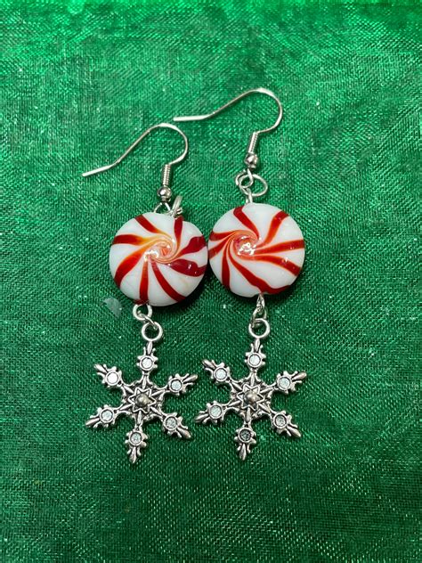 Candy Cane Earrings Holiday Jewelry Christmas Earrings Etsy Australia