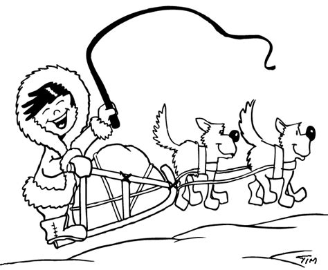 Dessins Traineau à chien (Transport) à colorier – Coloriages à imprimer