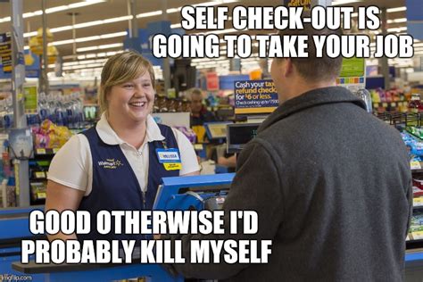 Walmart Checkout Lady Imgflip