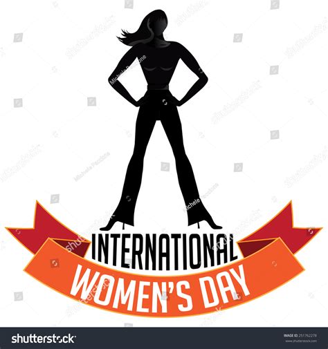International Womens Day Icon With Woman Royalty Free