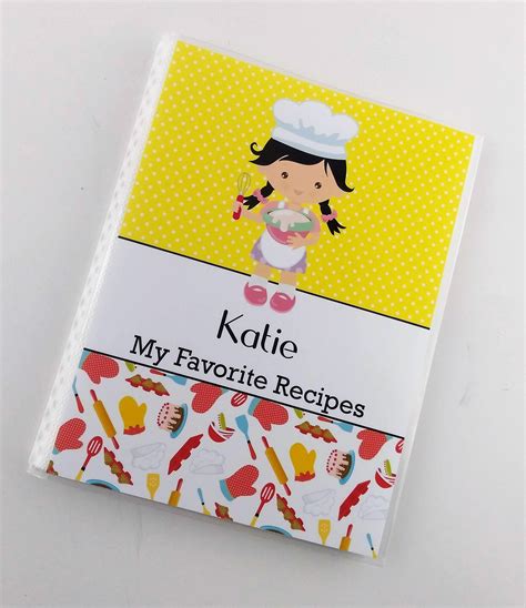 Recipe Card Book For Kids Girl Personalized Bake Cooking 4x6 Etsy