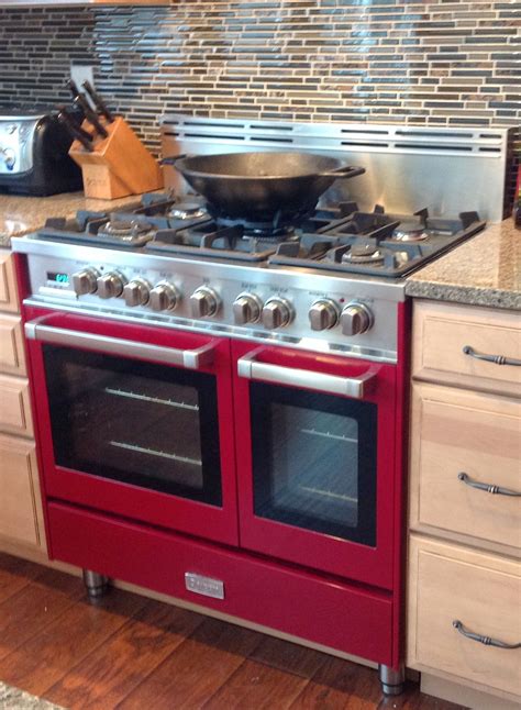 ~ click here to get verona 36 all gas range ss + free super save shipping ~. Verona 36-inch double oven range in Burgundy - Adams ...