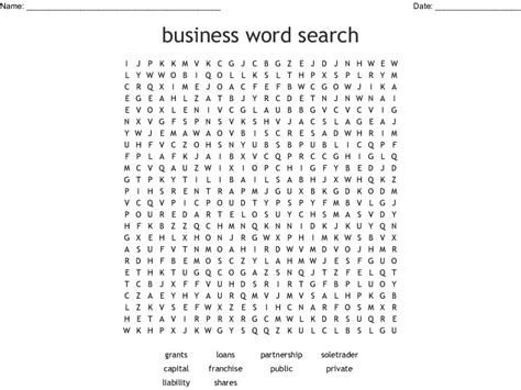Business Word Search Wordmint Word Search Printable