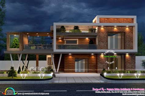 Stunning Ultra Modern Box Model House Plan Kerala Home Design And