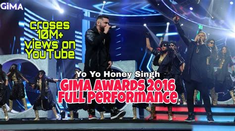 Yo Yo Honey Singh Gima Awards 2016 Full Performance Raat Jashan Di Brownrang Dheere