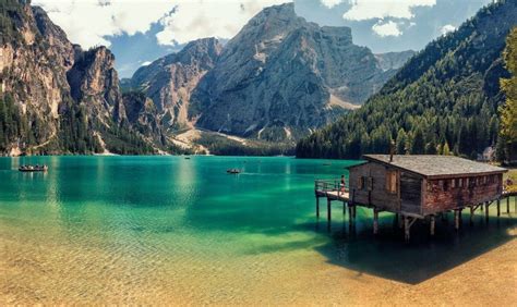 Dreamy Cabin In Braies Lake Prags Italy Italy Photography