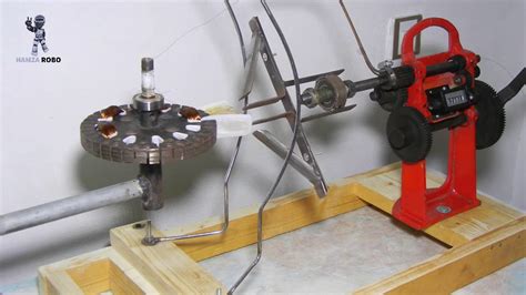 The speed is varied by changing the capacitance in. How to make ceiling fan coil winding machine, Home made ...
