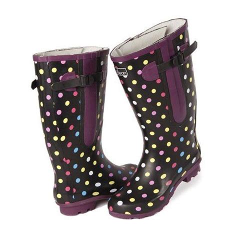 Jileon Extra Wide Calf Womens Rubber Rain Boots Up To 20 Inch Calf