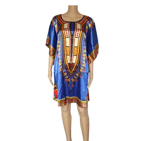 Dashiki Dress 2017 Women Africa Folk Dress Fashion Dashiki Pattern Printed Summer Loose Short