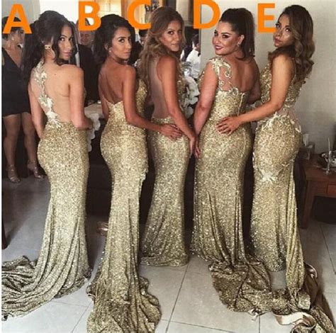 Gold Sparkly Bridesmaid Dresses Gold Sequin Bridesmaids Dresses
