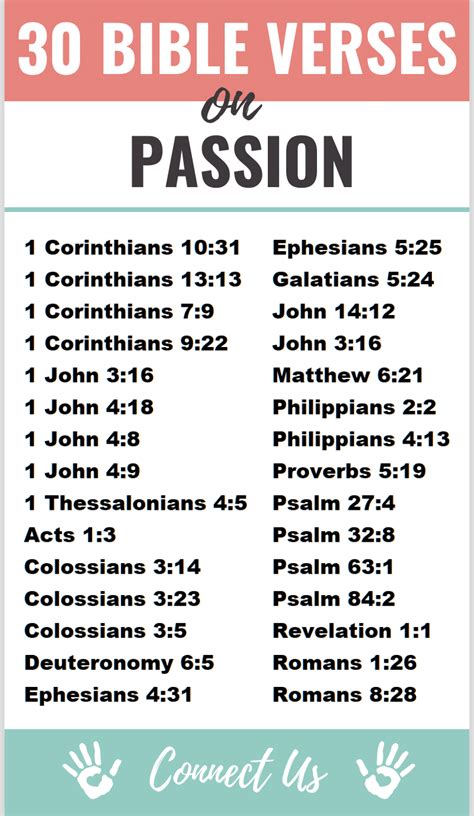 30 Best Bible Scriptures On Passion Connectus