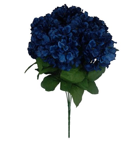 Navy Blue Hydrangea Flowers 7 Stems With Heads Hydrangea Etsy