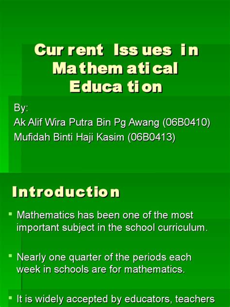 Full information about education in malaysia: Current Issues in Mathematical Education | Educational ...
