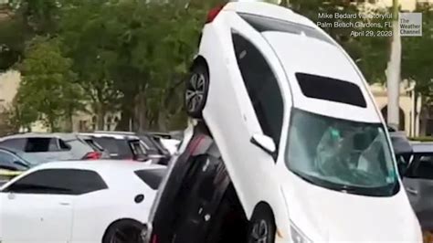 Tornado Damages Businesses Flips Cars In Florida Videos From The