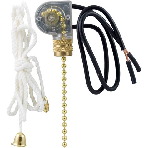 They have 3 speeds and have lights attached. GE Pull Chain Switch for Lamps and Fixtures-54365 - The ...