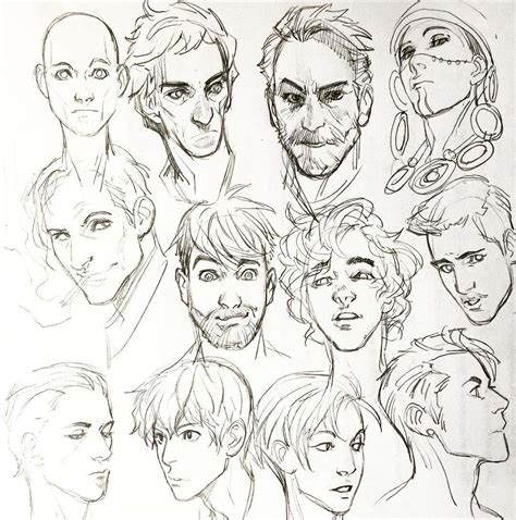 Masculine Face Drawing