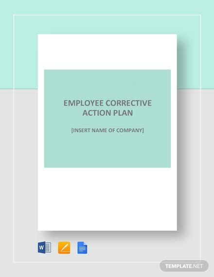 employee corrective action plan template word google
