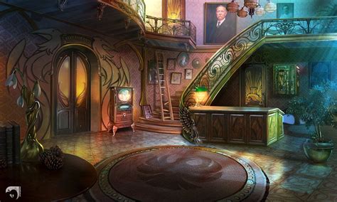 Hotelhall By Mltc On Deviantart Fantasy Rooms Fantasy Places Fantasy