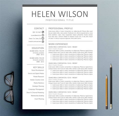 Simple Resume Design Paper Stationery