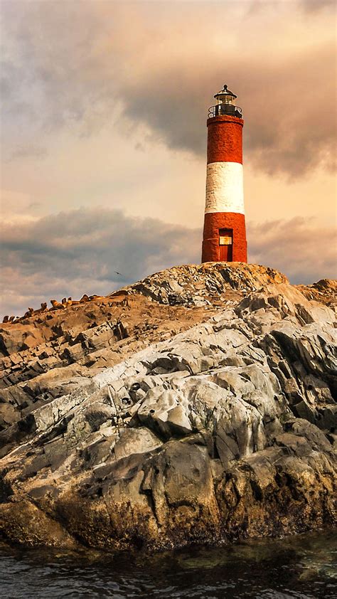 Les Eclaireurs Lighthouse Near Ushuaia In The Beagle Channel Tierra