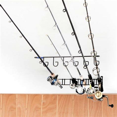 Mount Anywhere Fishing Rod Rack Coated Wire 6 Rods Dcg Stores