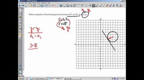 We can use the converse of the pythagorean theorem to say whether ef is tangent to circle with center at d. How to find the slope of a line tangent to a circle at a ...