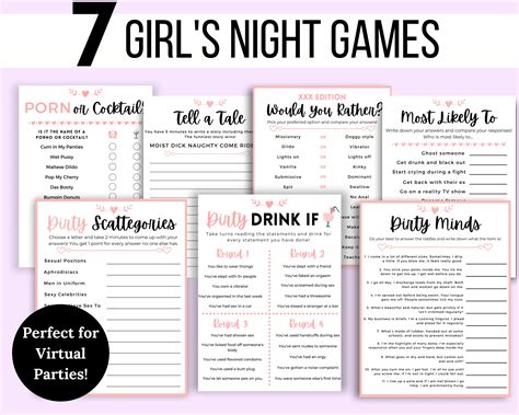 Girls Night Games Girl S Night Game Bundle Ladies Night Etsy Canada