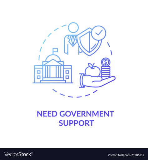 Need Government Support Concept Icon Royalty Free Vector